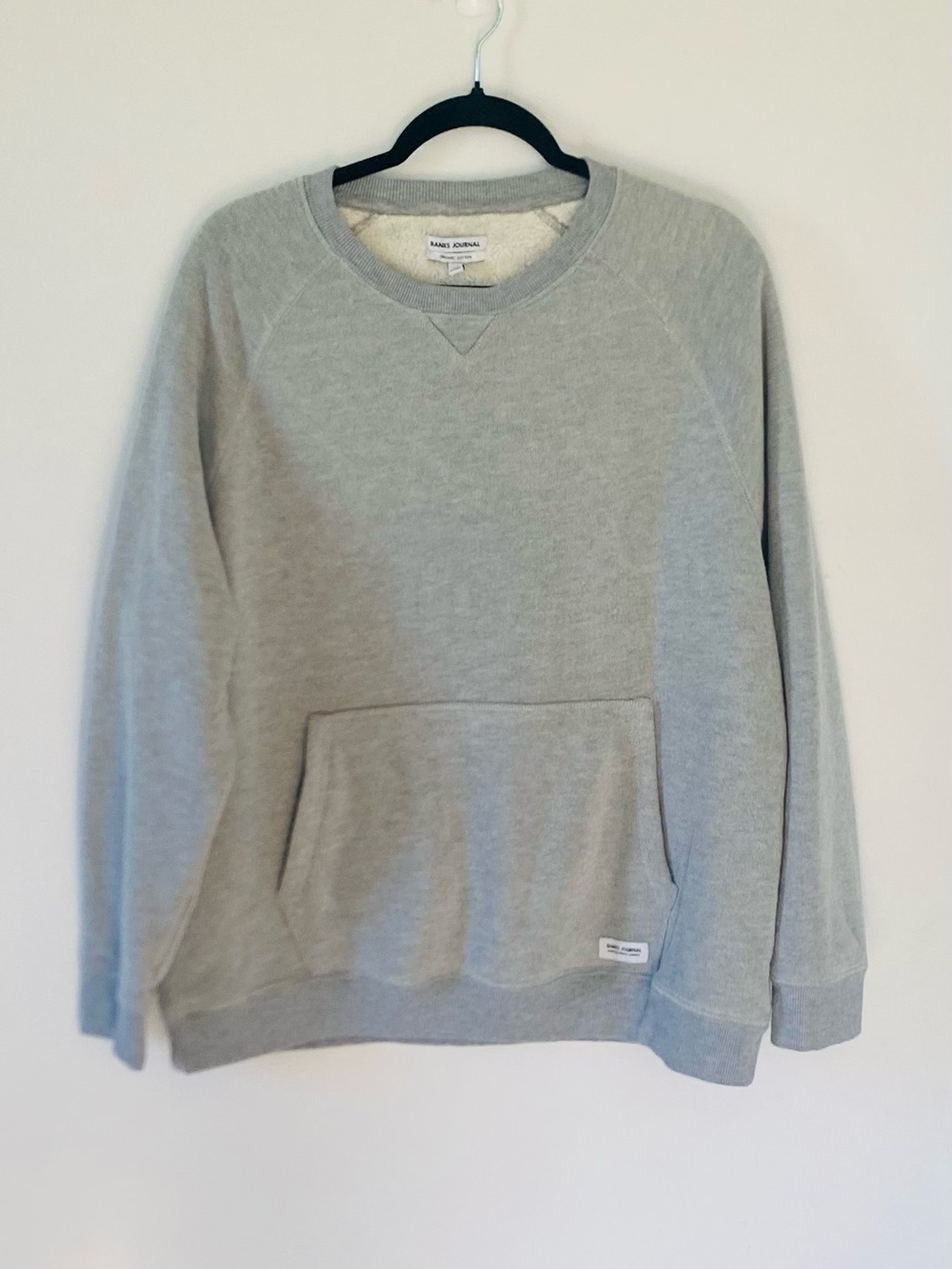 Men's Organic Cotton Light Gray Crewneck Sweatshirt